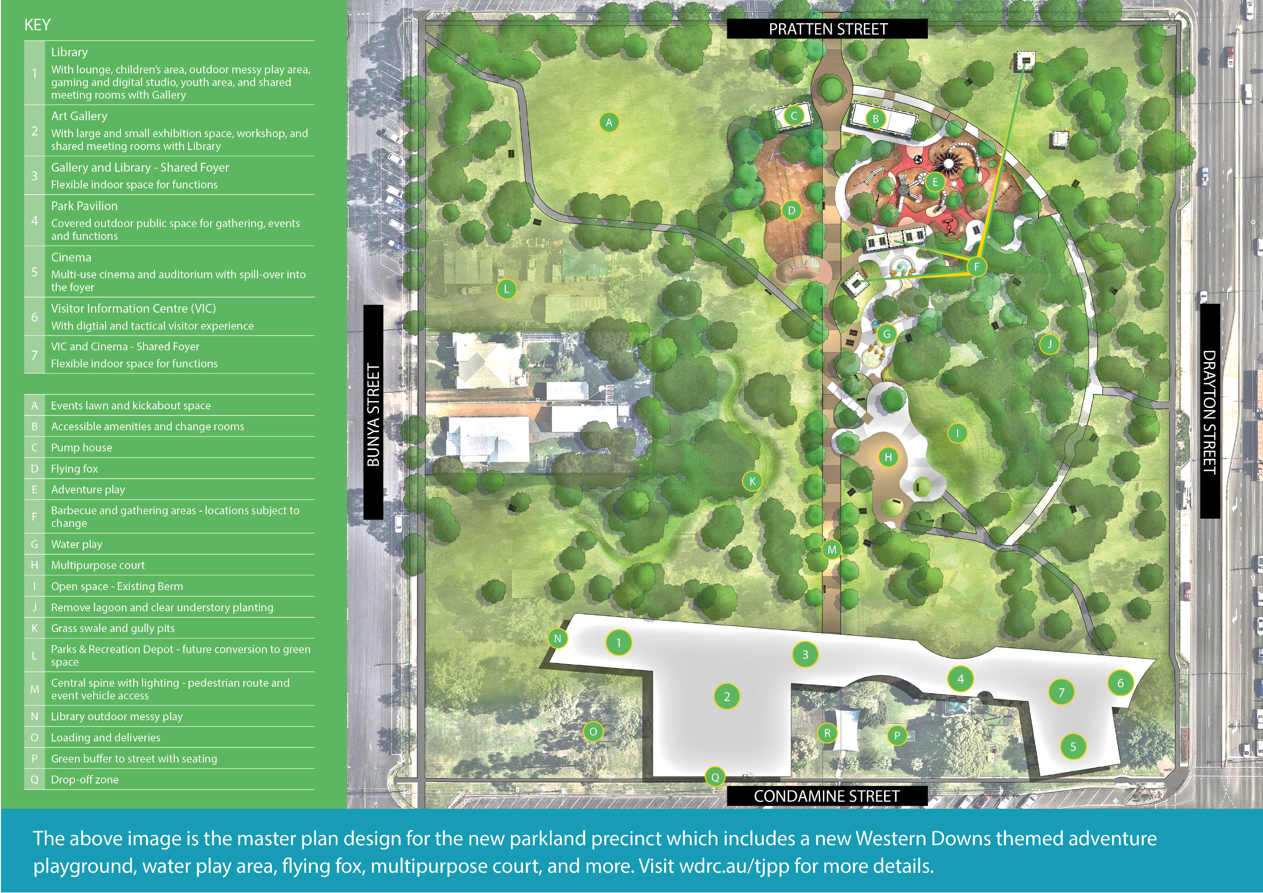 Park map with key elements